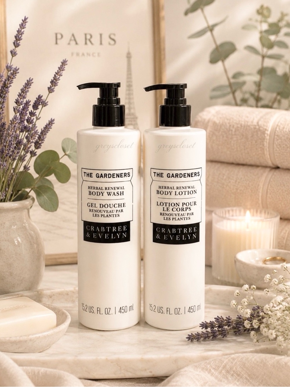 (2 PACK) BODY WASH AND BODY LOTION by CRABTREE & EVELYN / 15.2 fl. oz